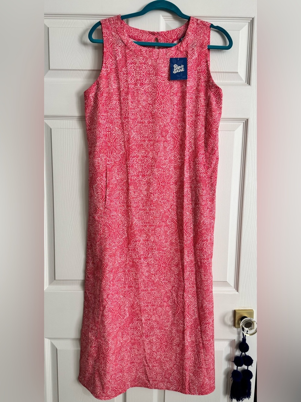 NWT RipSkirt Hawaii Casella Pink Travel Dress M Quick Dry Pockets